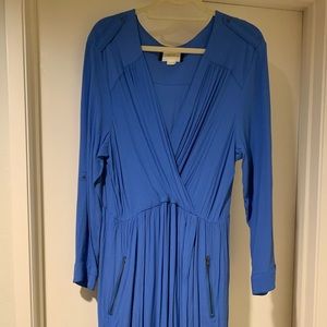 Anthropologie Maeve lene blue faux wrap dress